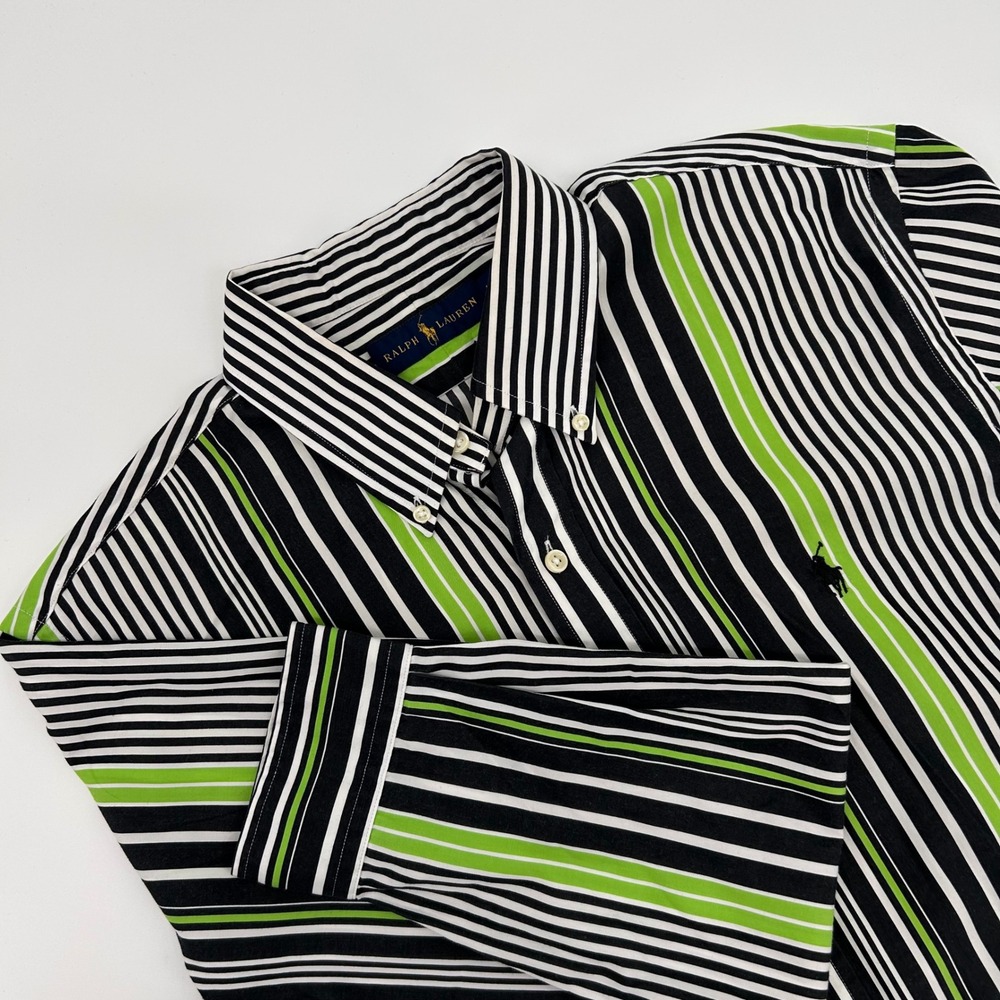 Ralph Lauren Men's Striped Button Down Shirt Long Sleeve‎ Size L